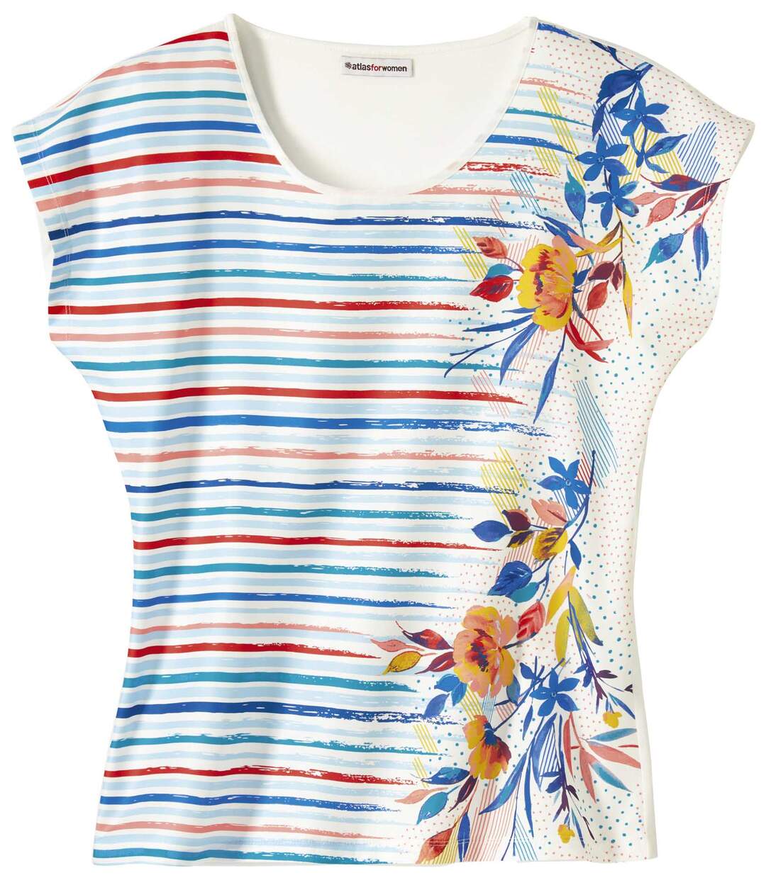 Tee-shirt en Satin et Coton Stretch