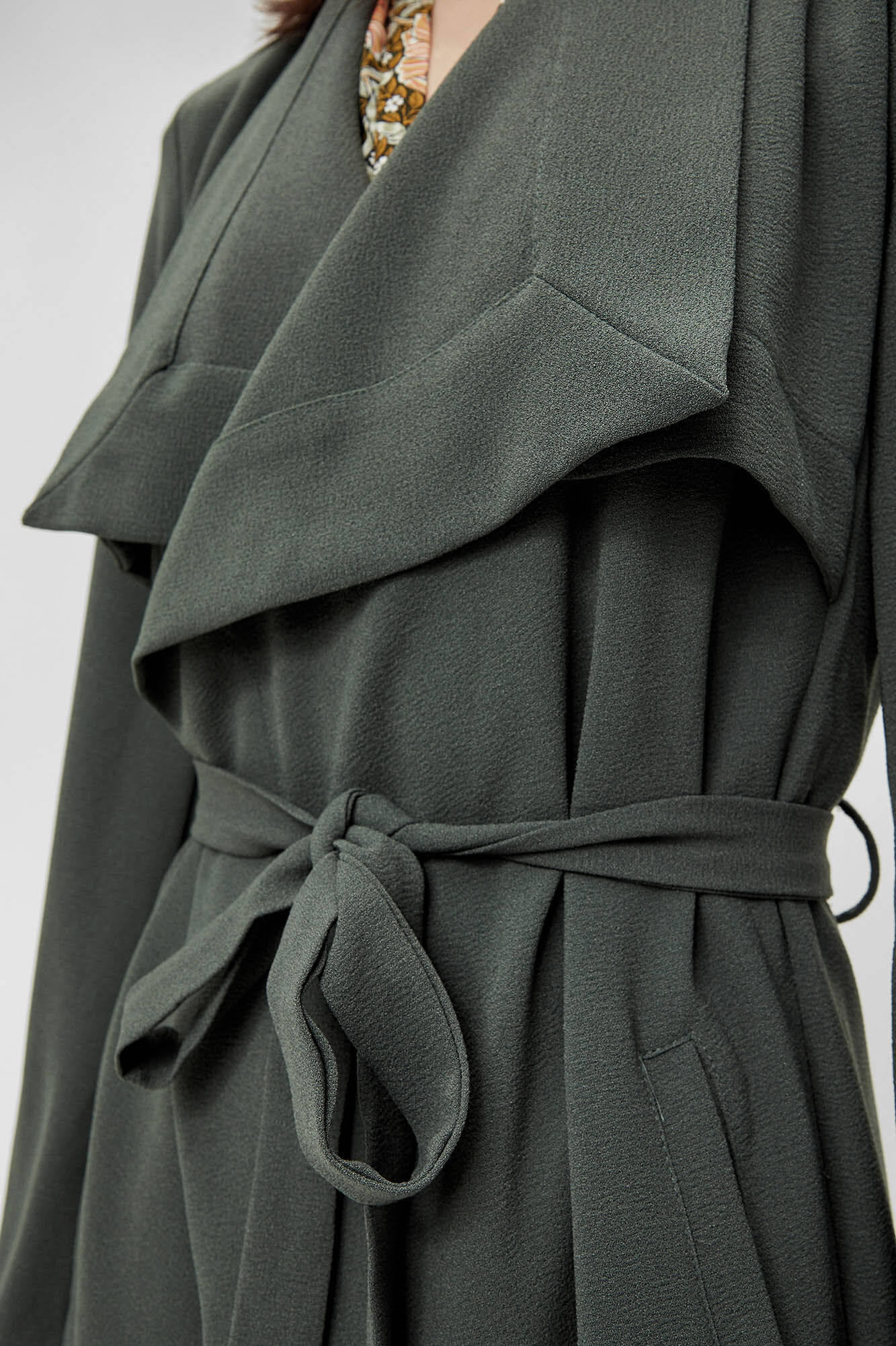 Chaqueta de mulher solapas - Gris