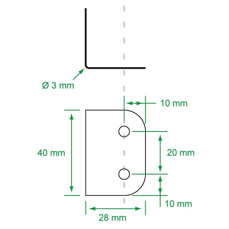 Hilec RENFORT overzethoek 3 mm zink