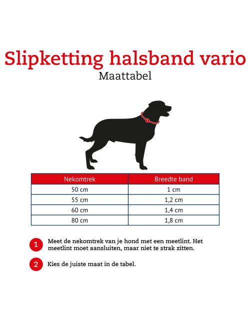 Adori Slipketting Halsband Vario Donkerbruin - Hondenhalsband