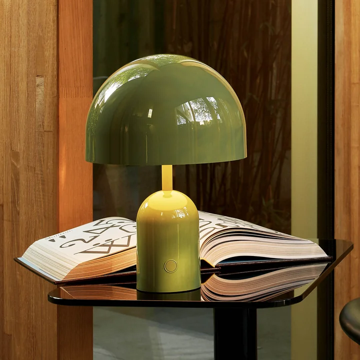 Tom Dixon - Bell LED Tischleuchte mit Akku, moosgrün