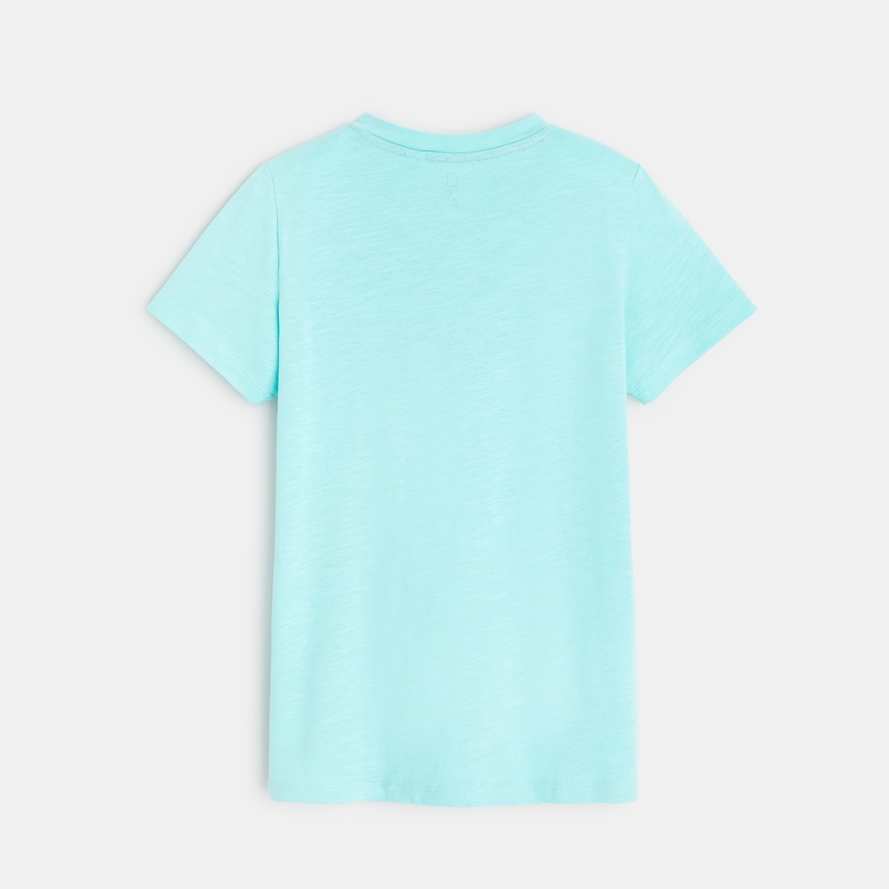 T-shirt tunisien uni bleu garçon