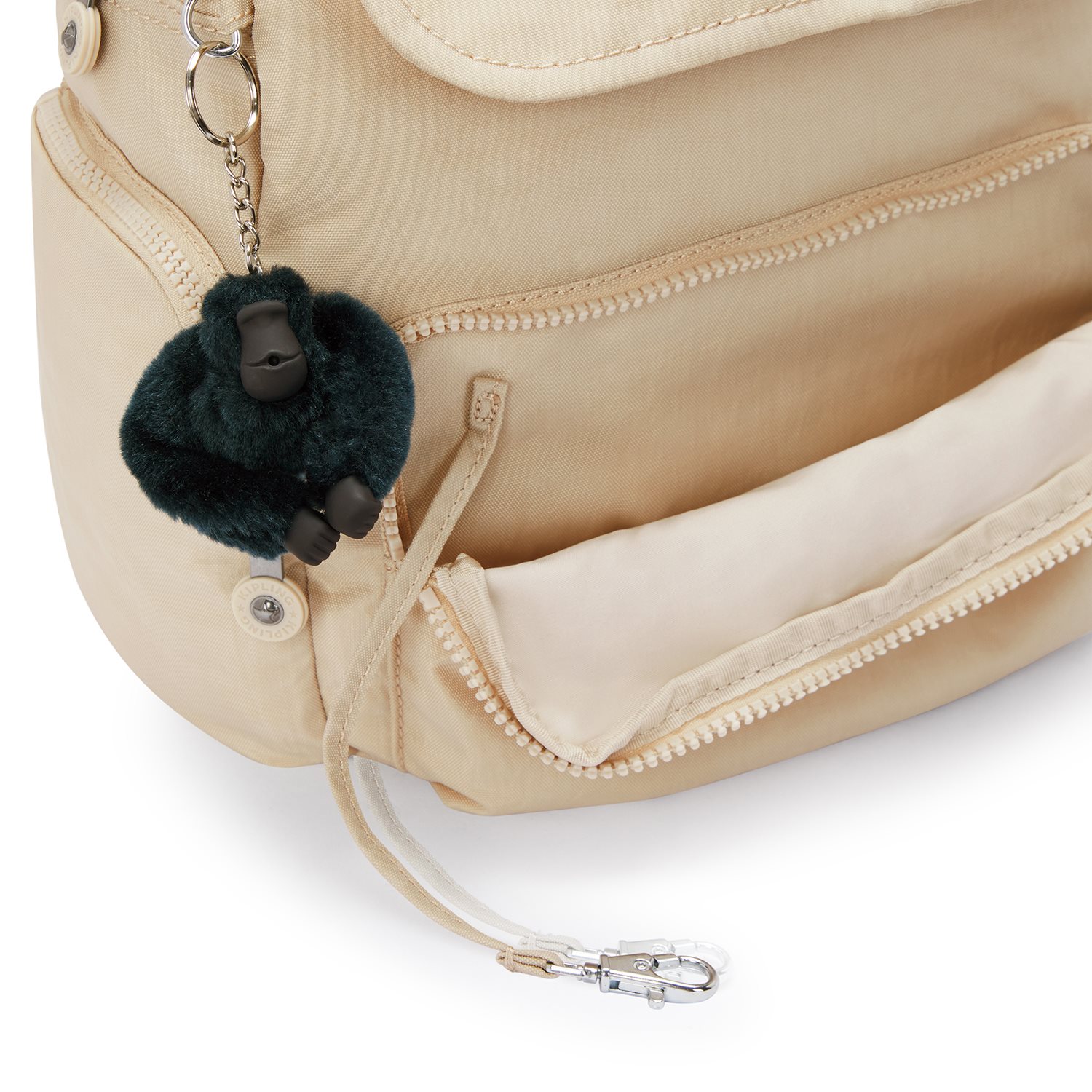 Kipling City Zip S back to beige