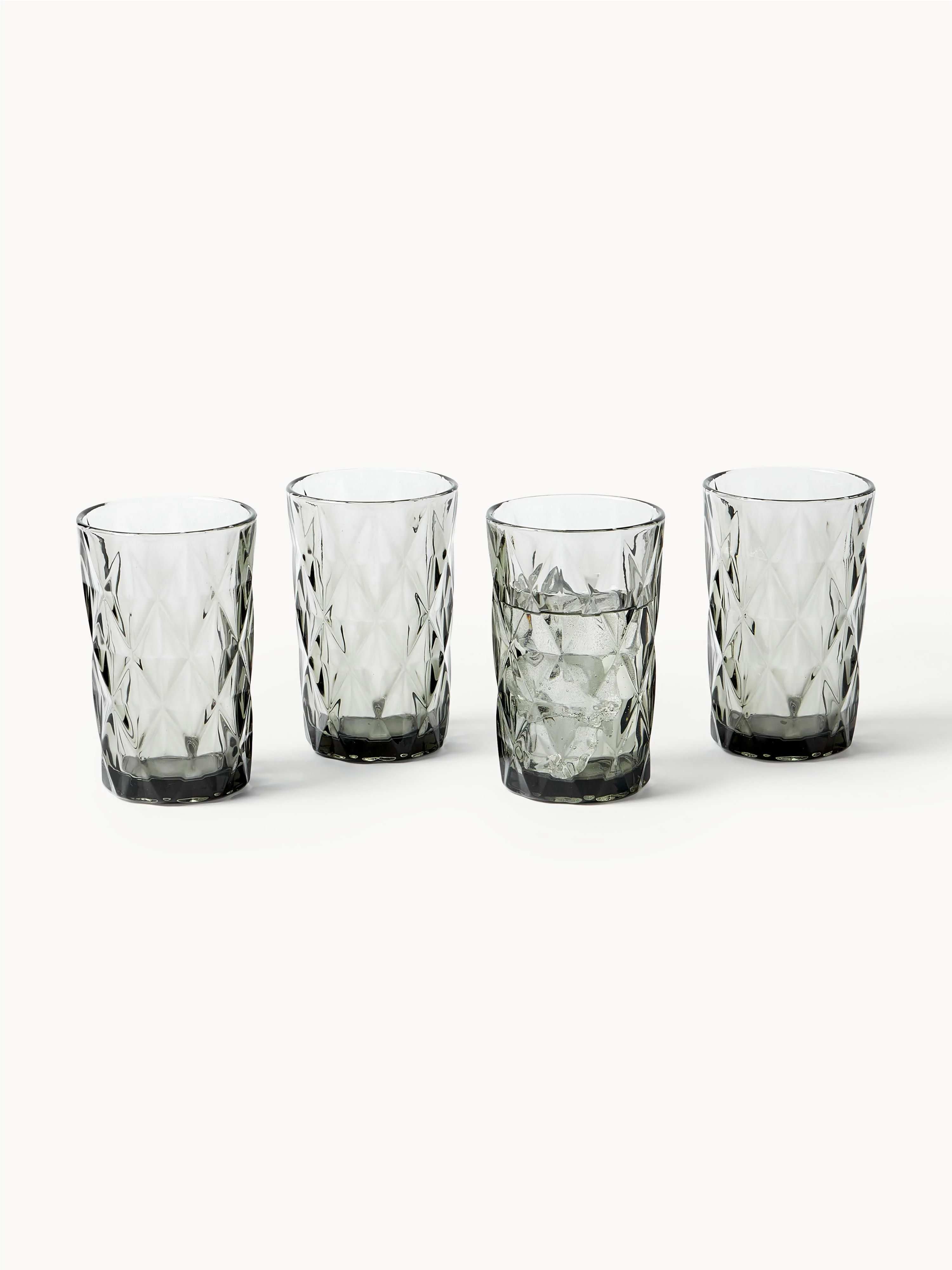 Highballglazen Colorado met textuurpatroon, 4-delig