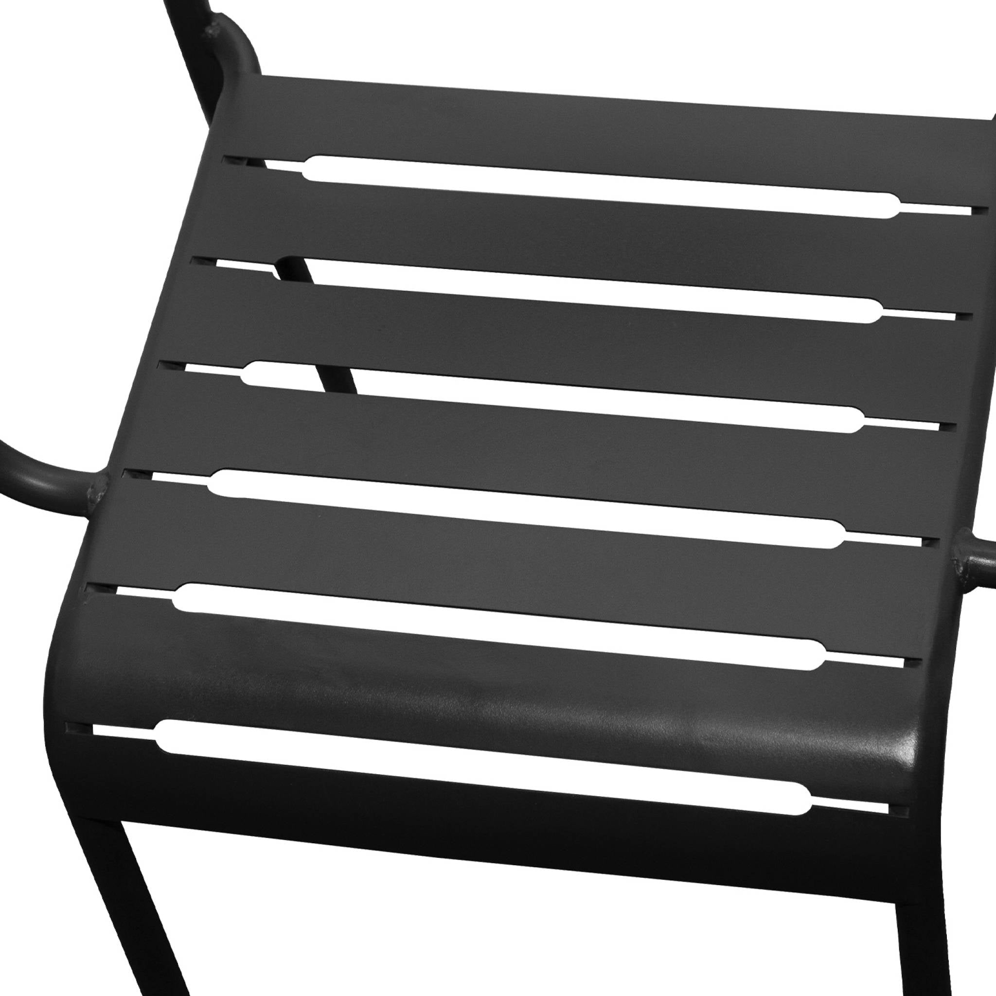 sweeek - Tuinstoelen metaal met armleuning (set van 2)
