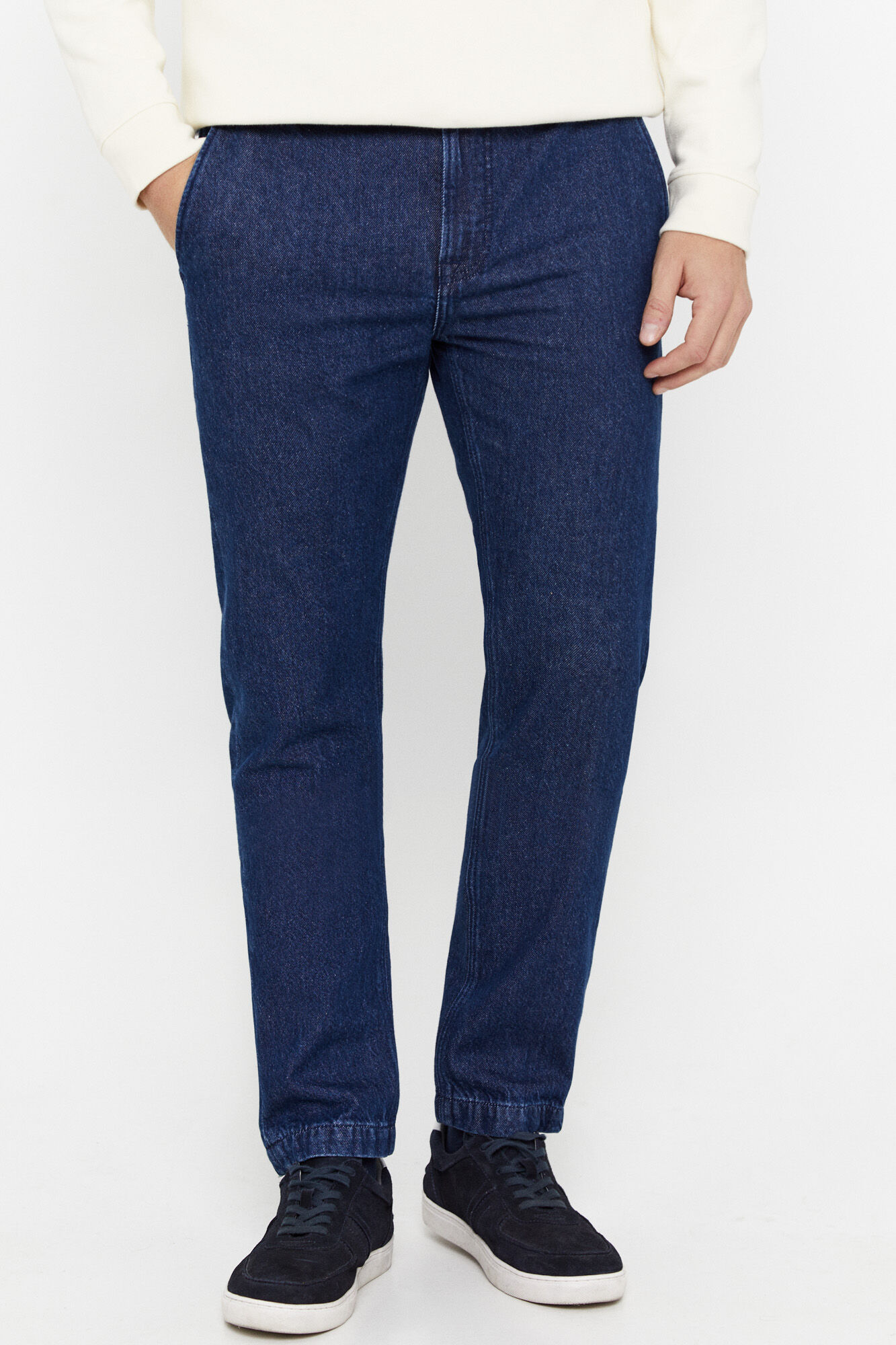 Calça chino jeans - Azul