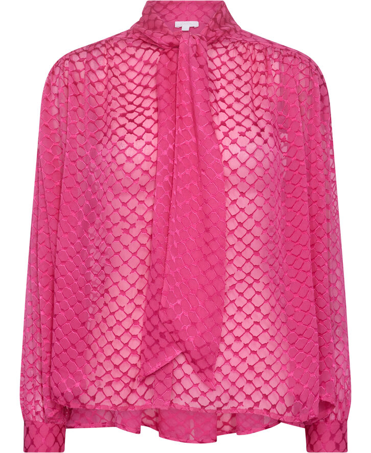 Lala Berlin Blouse Berina Polka dot dragonfruit