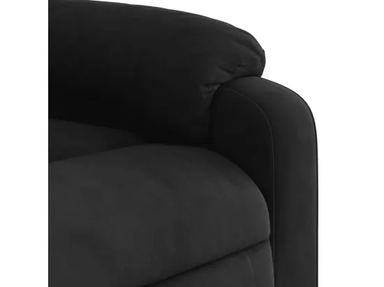 Fauteuil inclinable noir tissu microfibre