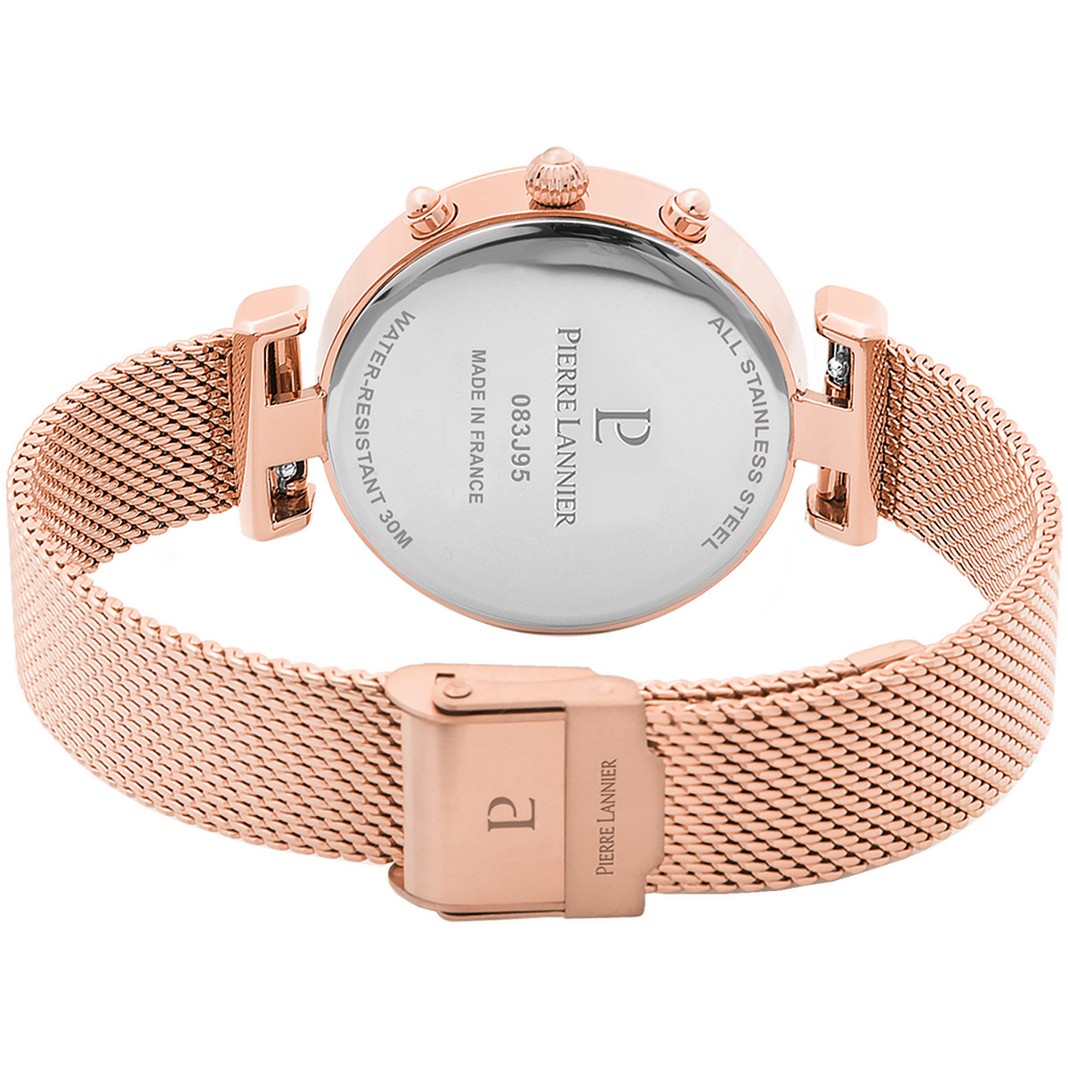 Montre PIERRE LANNIER Lutecia femme bracelet acier doré rose