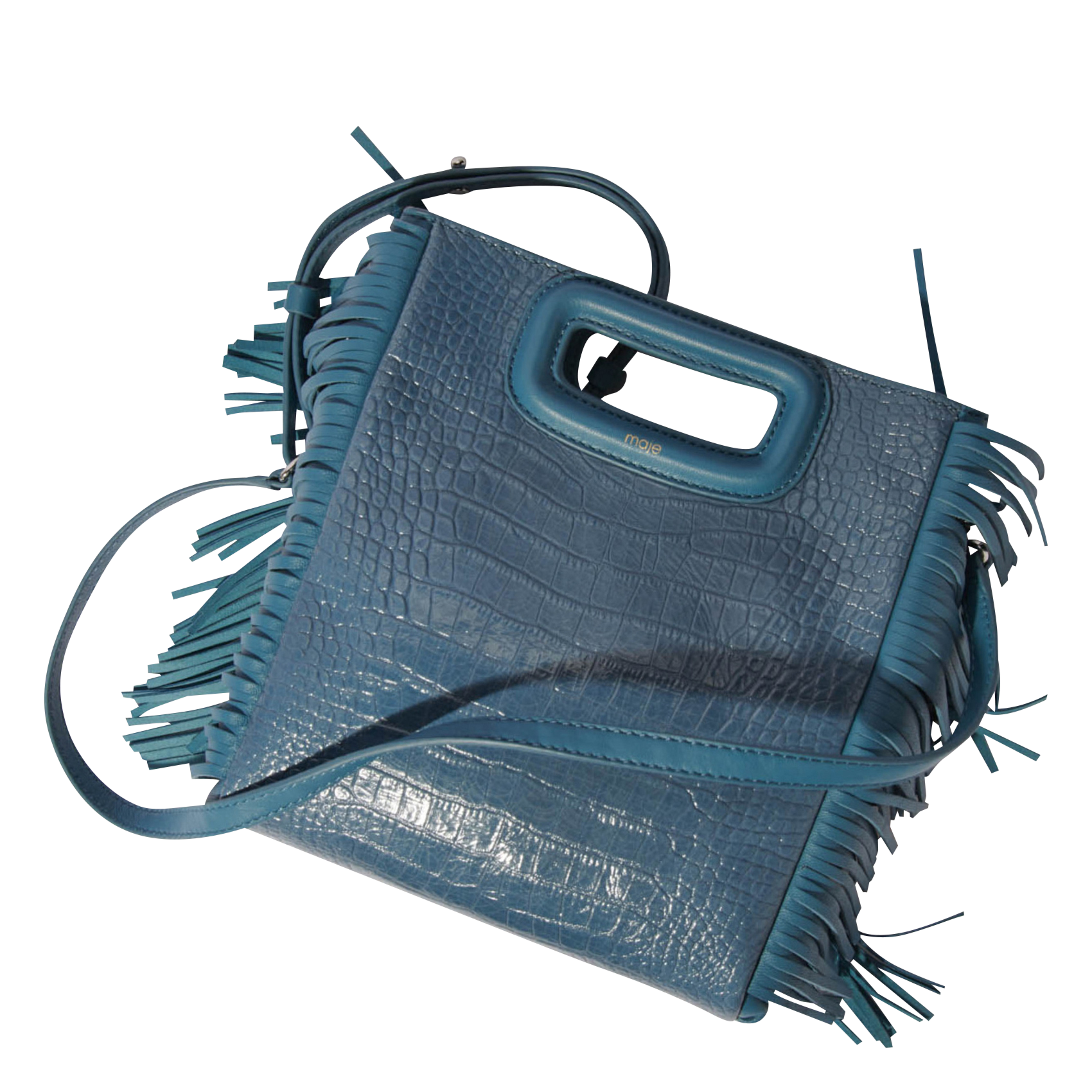 M - Sac bandoulière en cuir | Bleu