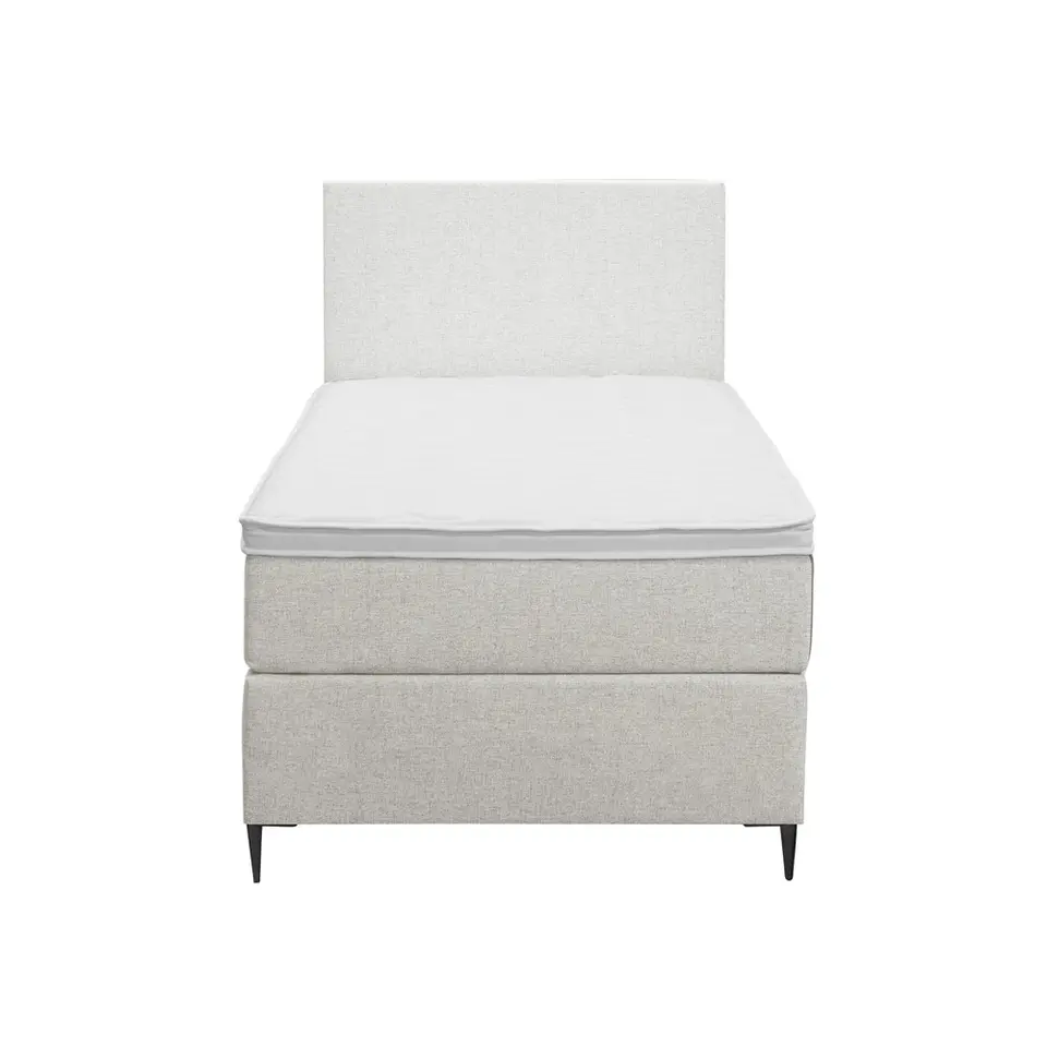Boxspring Liv egaal - ecru - 90x200 cm - slanke poot