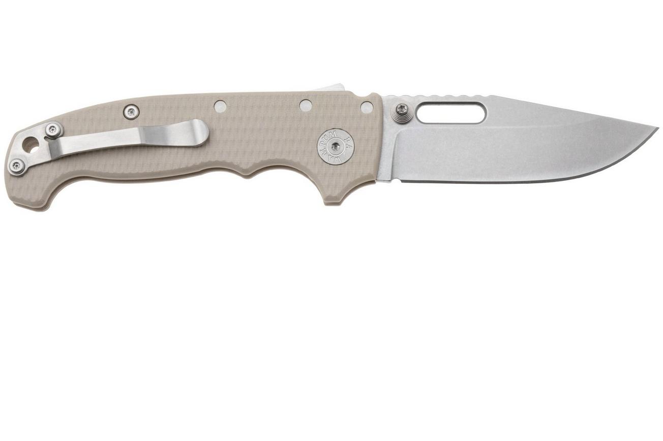Demko Knives MG AD20S Shark-Lock, MagnaCut Clip Point MGAD20S-MAG-PT-G10 Tan G10, zakmes