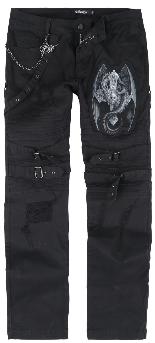 Gothicana X Anne Stokes - Jean | Gothicana by EMP Pantalon en toile