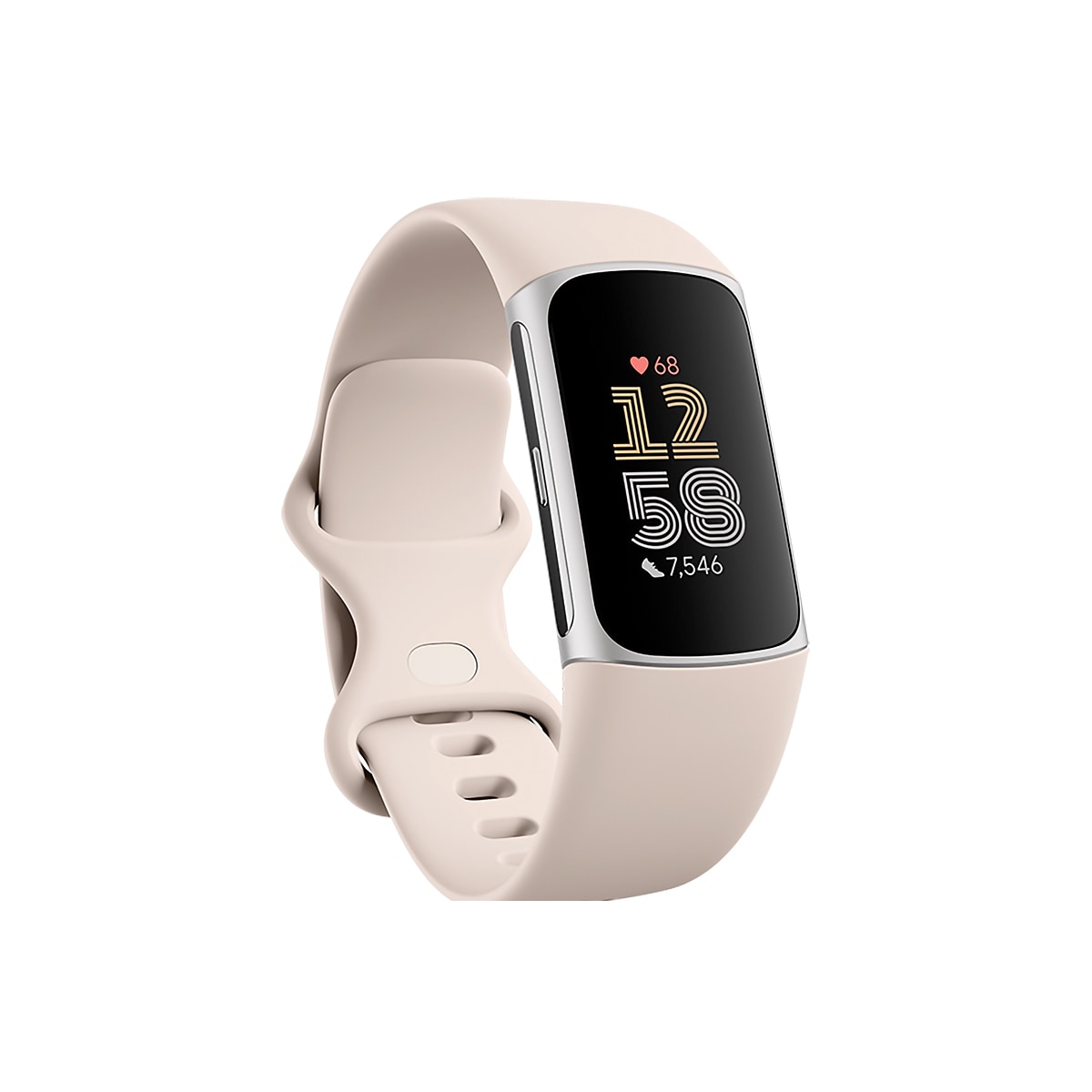 Fitbit Charge 6 aktivitetsarmbånd (sølv/beige)
