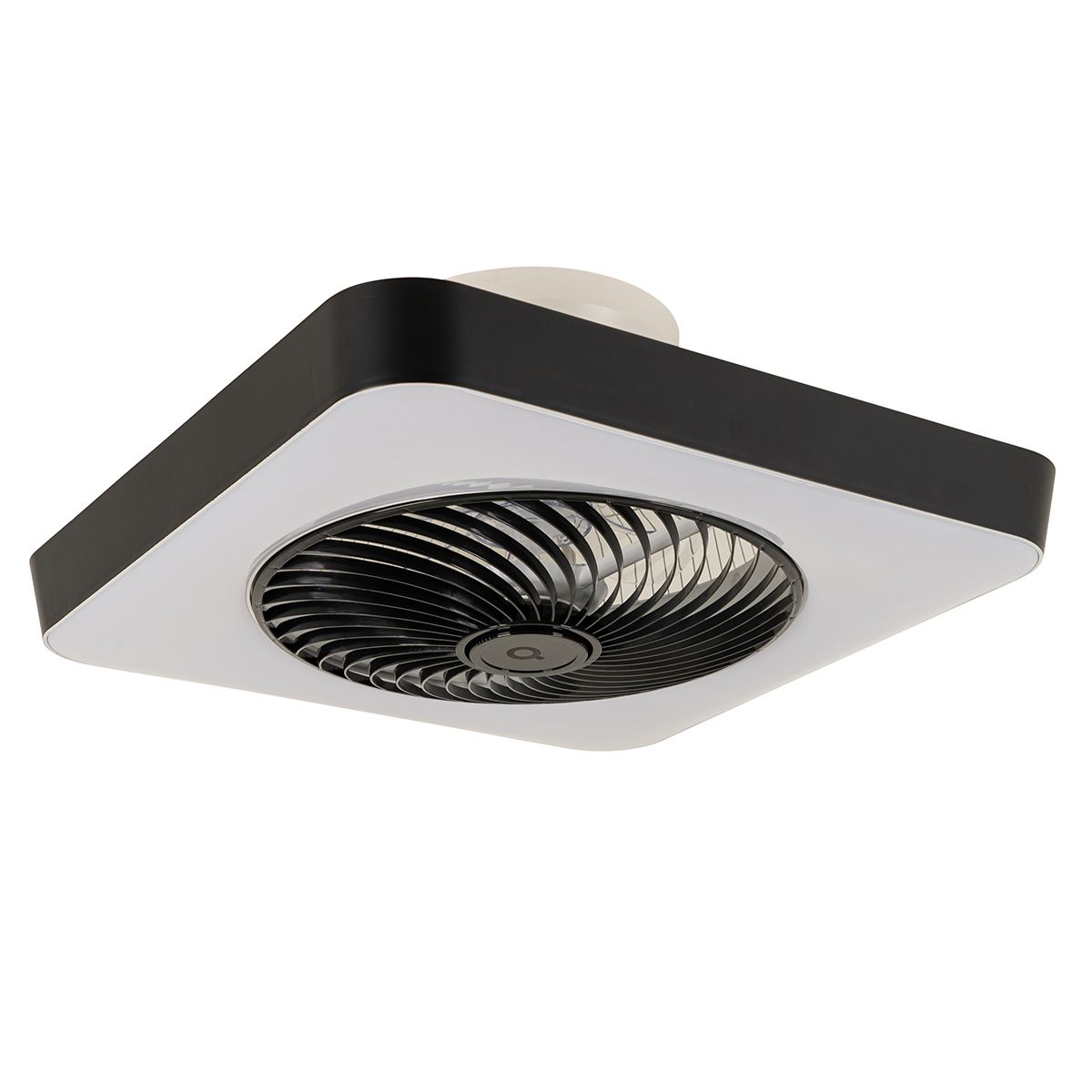 Smart plafondventilator vierkant zwart incl. LED dimbaar - Climo