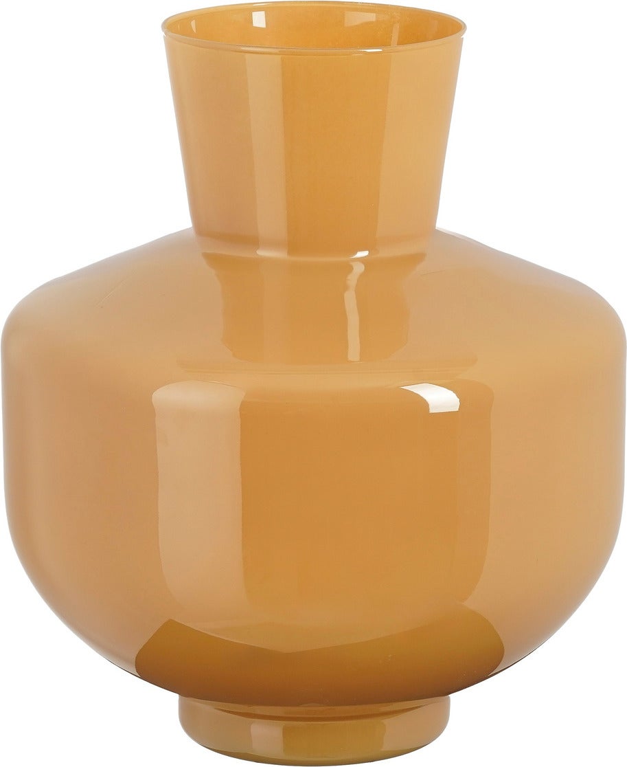 Mica Decorations vaas Judy beige / oranje D 25 H 29,5 cm
