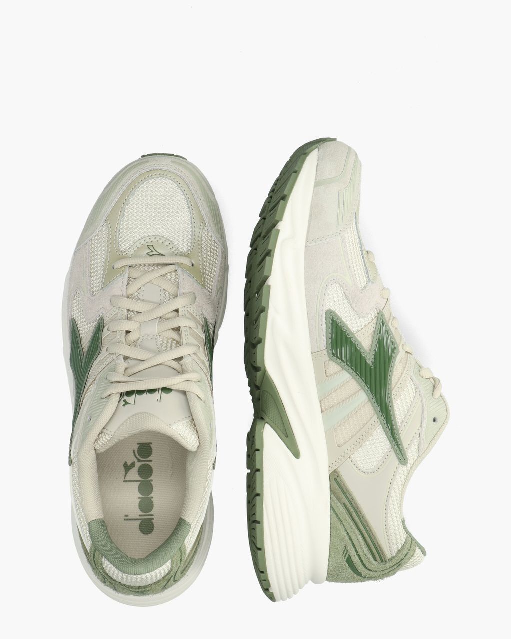 Diadora Sport Mythos Star Beige/Groen Herensneakers