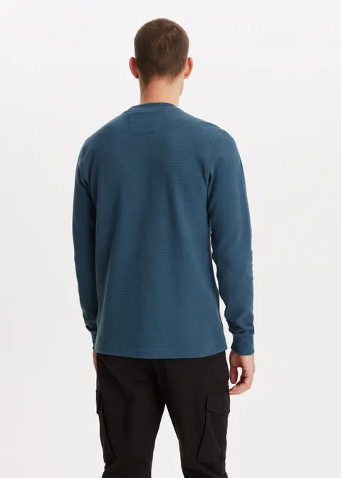 T-shirt met lange mouwen blauw (PETROL)