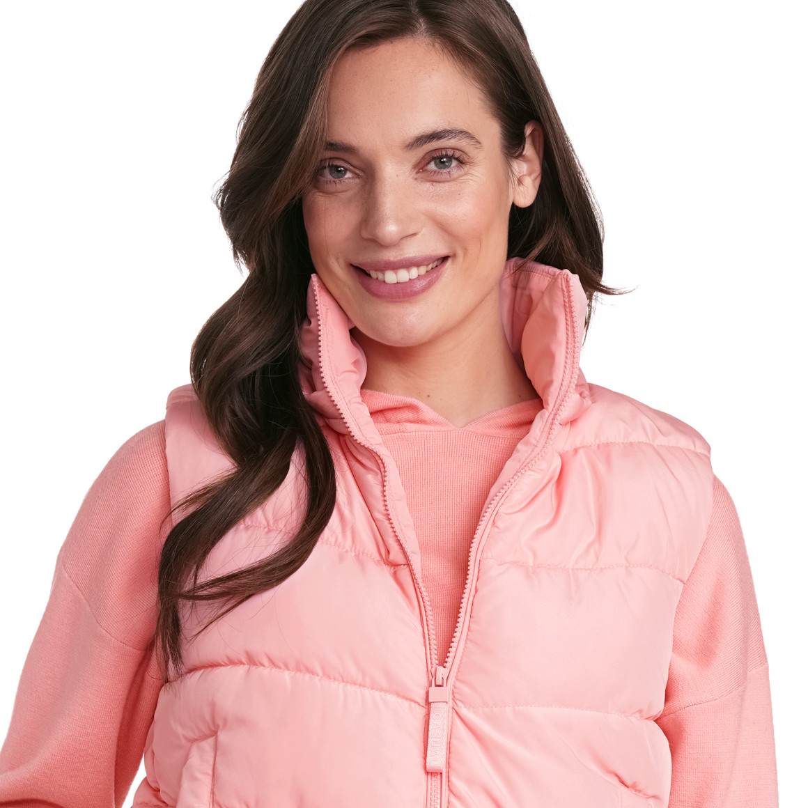 Gina Collection Damen Weste in Unifarben rosa