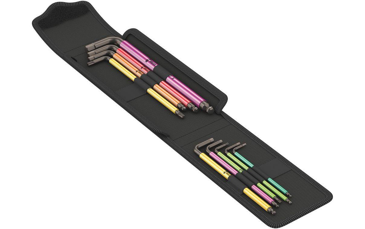 Fahrradwerkzeug Bicycle Set 4 Multicolour 9-teiligWinkelschlüsselsatz mit Haltefunktion, BlackLaser