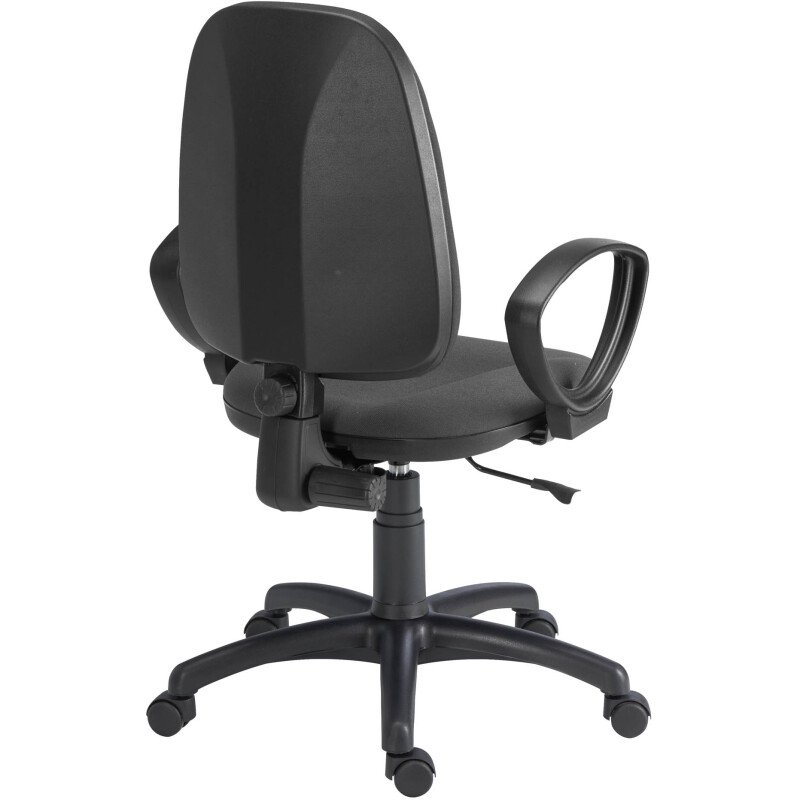 Chaise de bureau TWISTY tissu - avec ou sans accoudoirs - Mécanisme Contact permanent - Pieds noir
