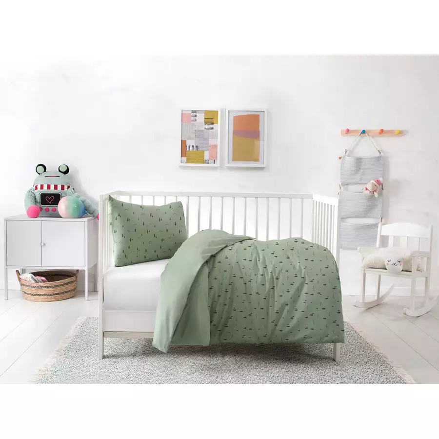 hibboux® Bettwäsche-Set Camper Duvet Cover - Green Green