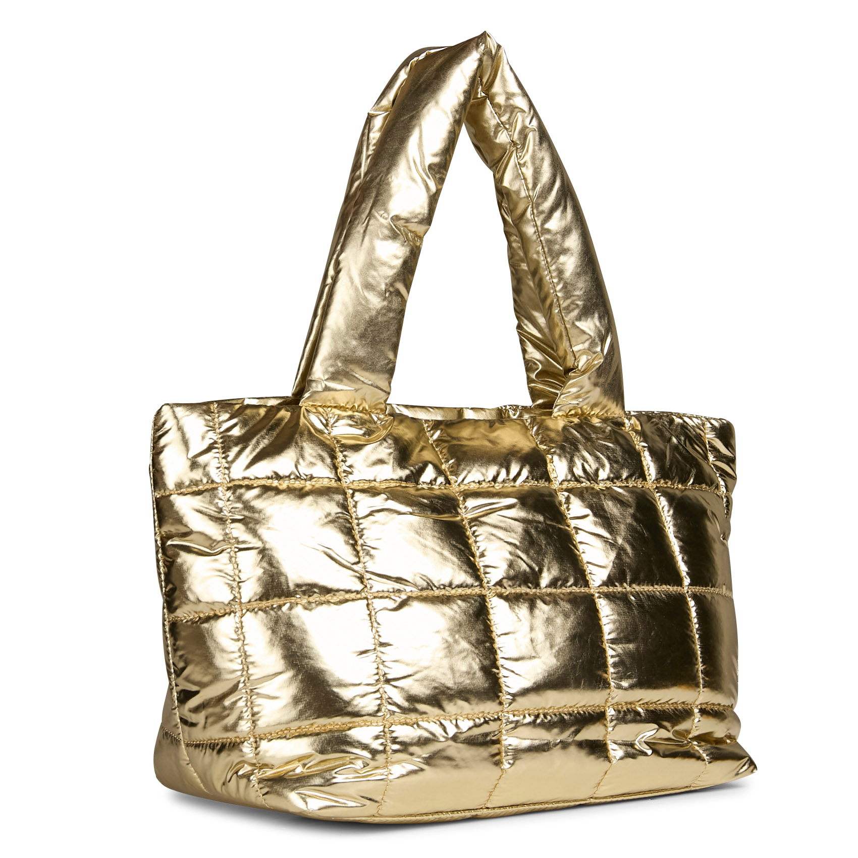 Sac à main matelassé métallisé | Doré