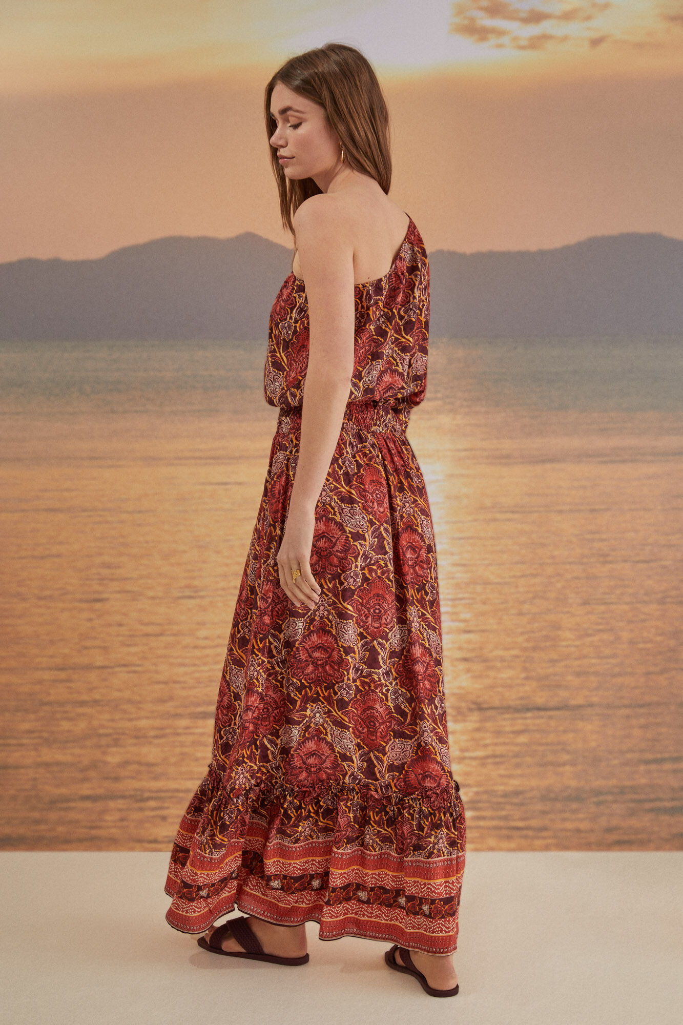 Top estampado assimétrico - estampa