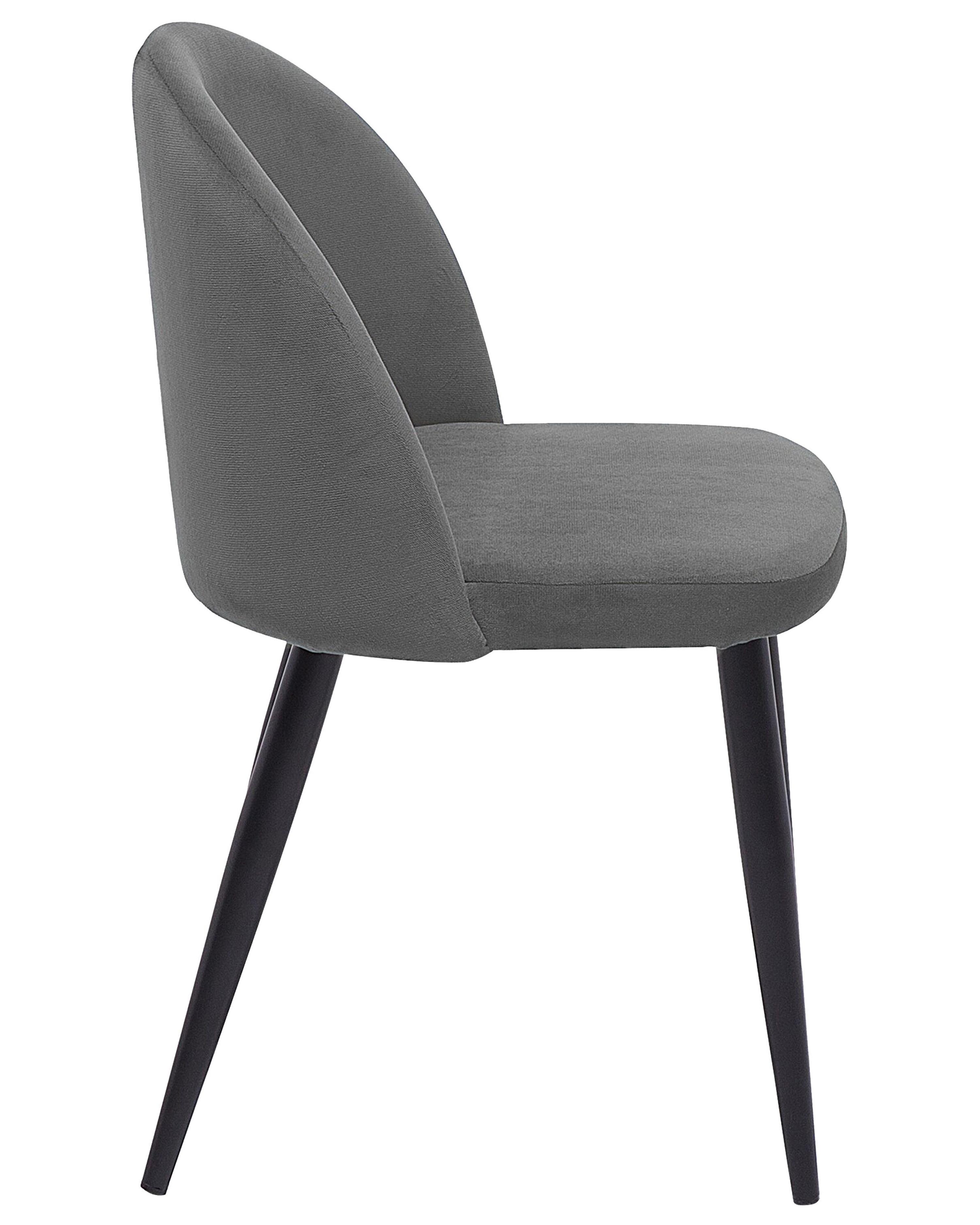 Set van 2 eetkamerstoelen VISALIA Fluweel Grijs