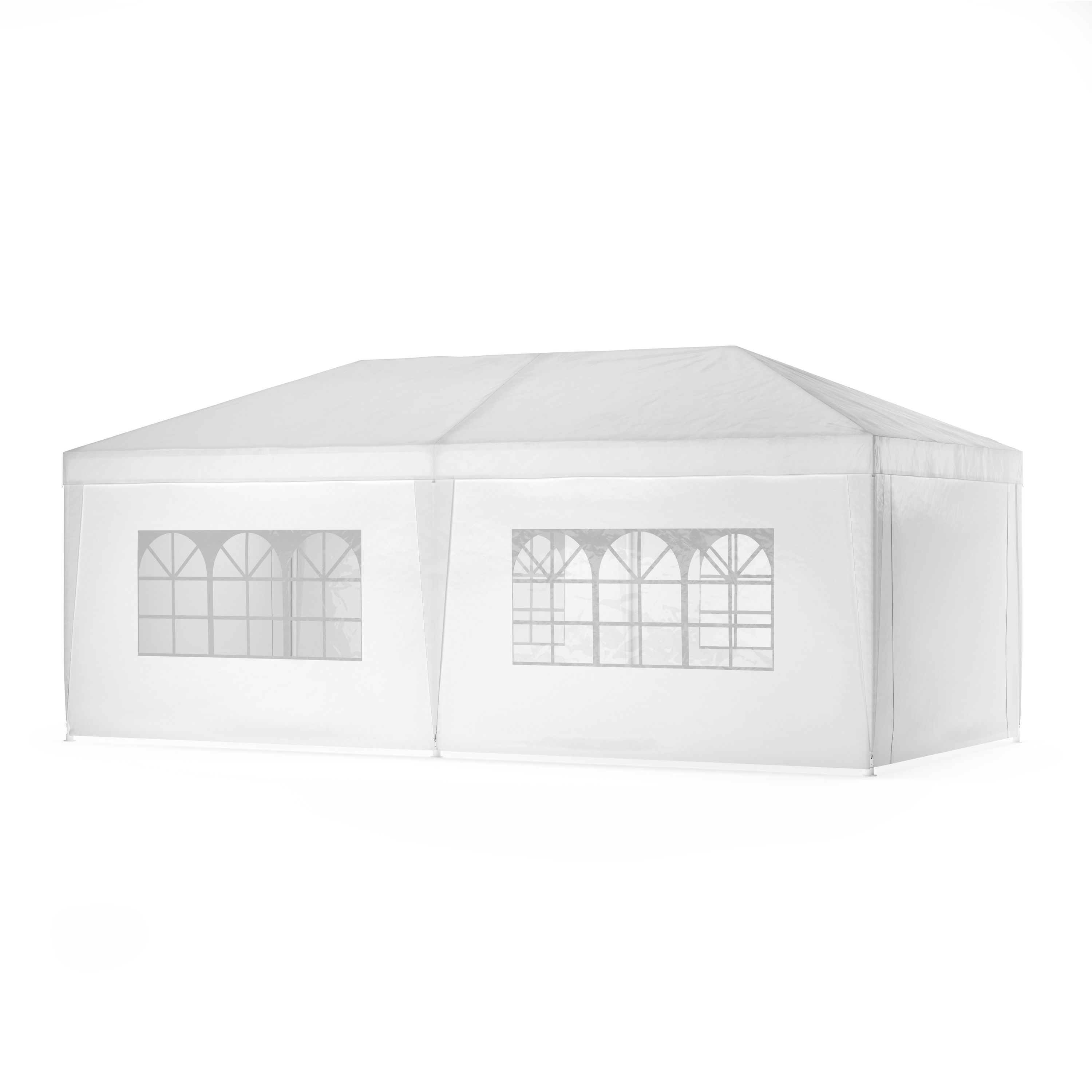 Pavillon LINU 6 x 3 m weiss inkl. 6 Seitenwände