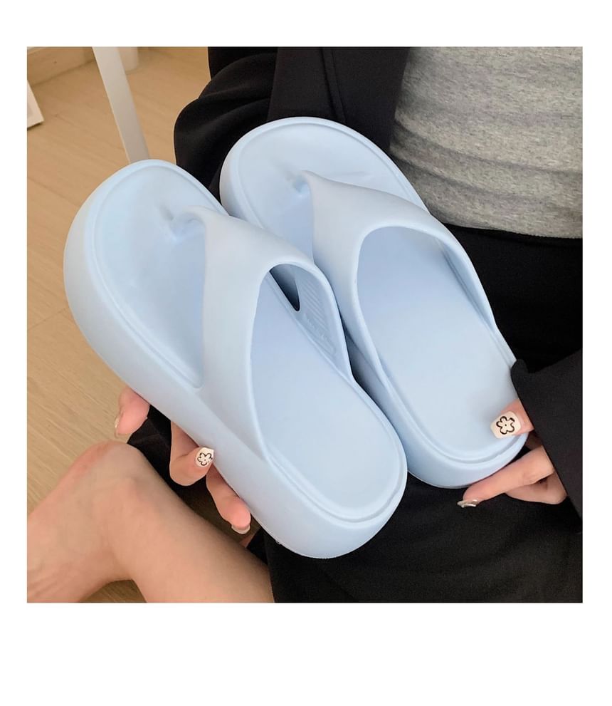 ZORI - Effen plateau slippers