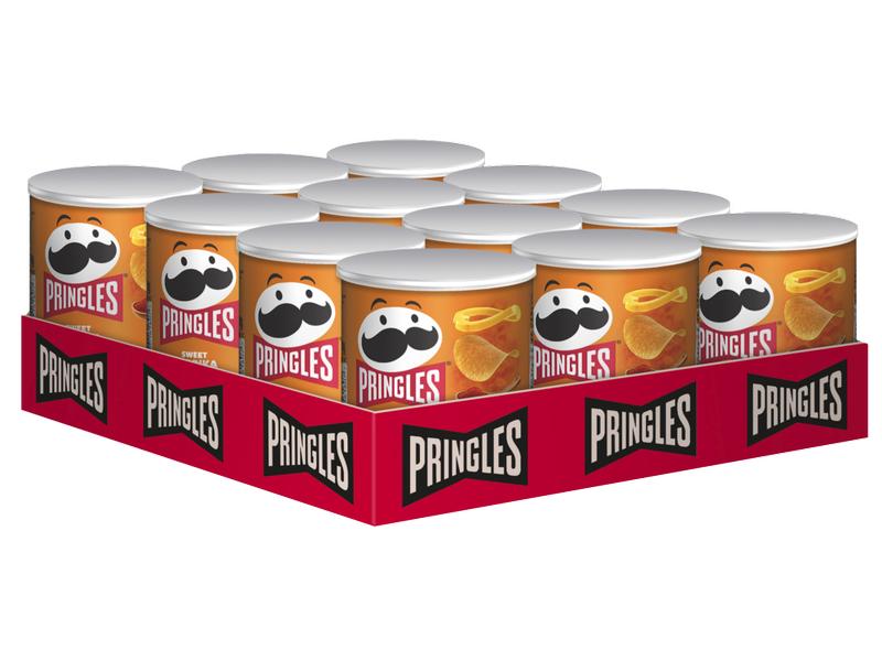 Pringles Chips Sweet Paprika 12 x 40 g Würziges Knabbergebäck aus Kartoffeln
