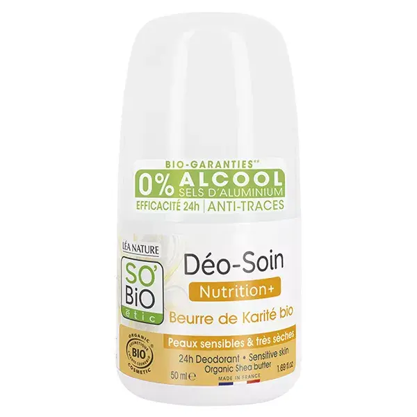 Desodorante Nutritivo So'Bio Étic com Manteiga de Karité Orgânica 50ml