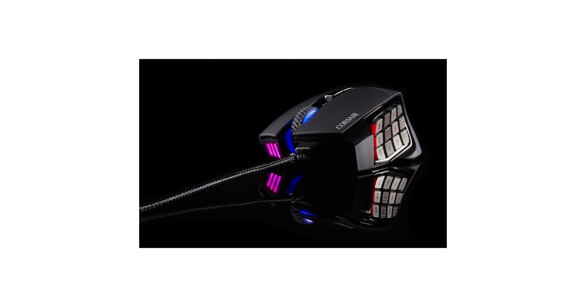CorsairScimitar RGB ELITE gaming muis  (Zwart, 18.000 dpi, RGB leds)