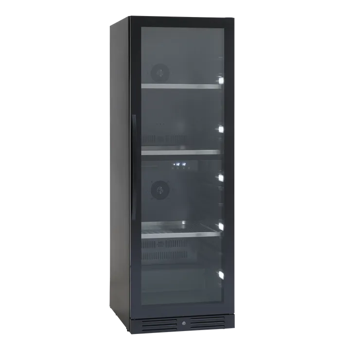 Scandomestic SV 1382 B - Vinkøleskab - 2 Zoner - bredde: 59.5 cm - dybde: 68.2 cm - højde: 176.4 cm - 461 liter - sort - Optil 138 flasker