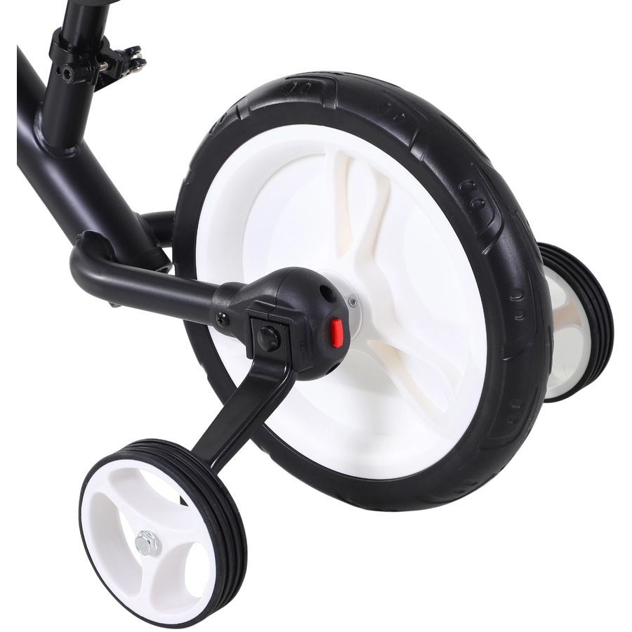 HOMCOM 2-in-1 Kinderfahrrad schwarz