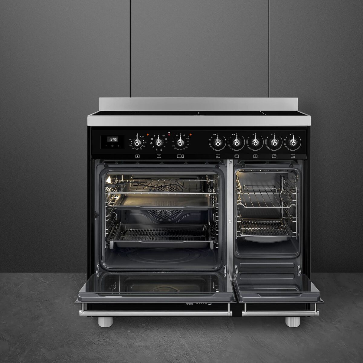 Smeg C92IPBL9-1 Induksjonskomfyr + KD90HNE Kjøkkenvifte