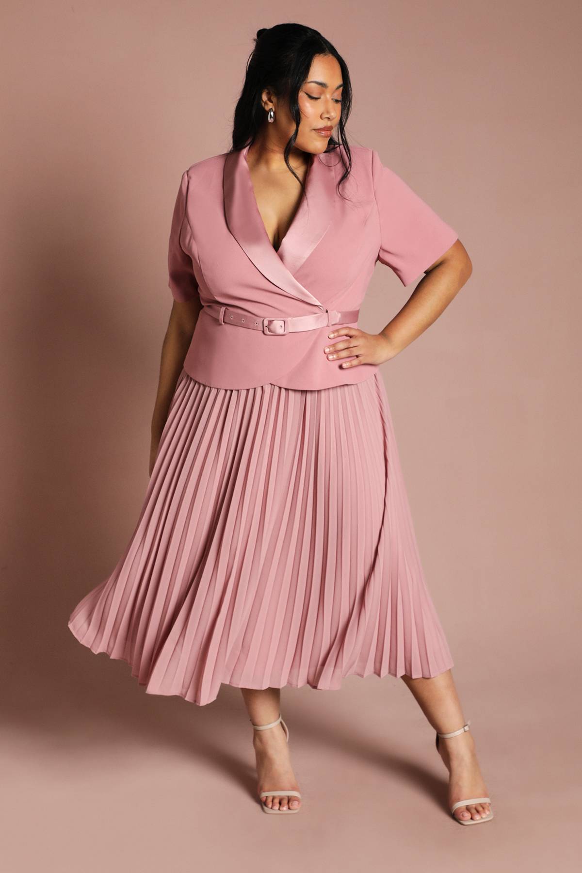 Coast Robe Cache-cœur 2 En 1 Grande Taille Avec Jupe Plissée