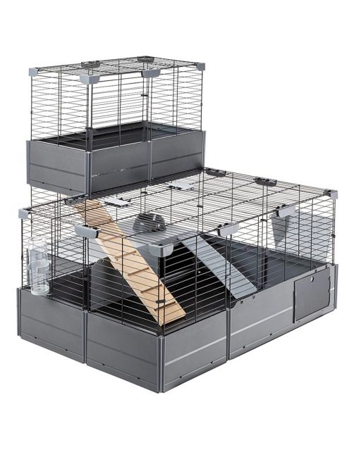 Ferplast Multipla Double - Dierenverblijf - 107.5x72x96.5 cm Grijs