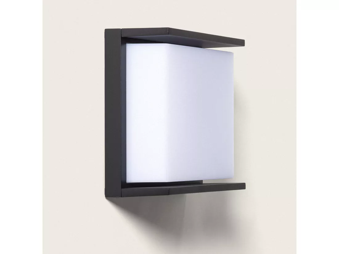 Applique Murale Extérieure LED 18W Éclairage Carré Noire Rimen Noir