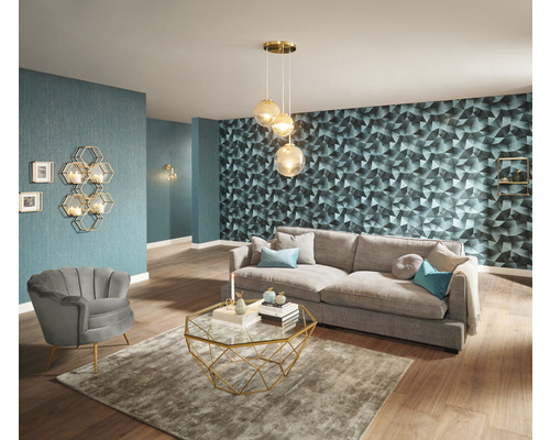 Vliesbehang 10216-19 GMK Fashion for Walls 3 Grafisch turquoise