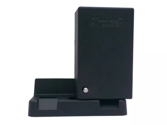 Portail électrique battant aluminium plein L397 x H181 cm anthracite - NAZARIO