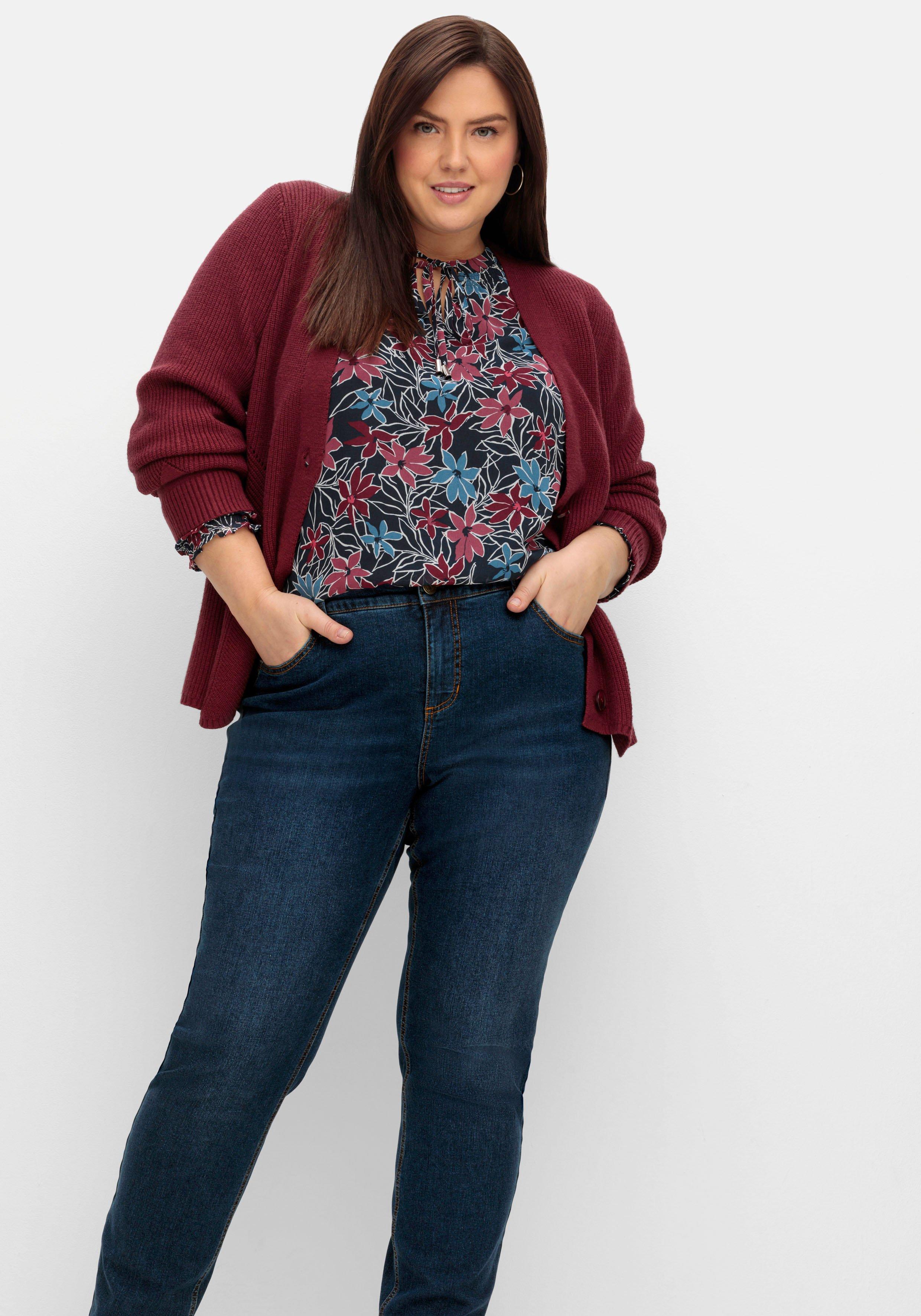 Schmale Jeans in Curvy-Schnitt PIA, in 5-Pocket-Form