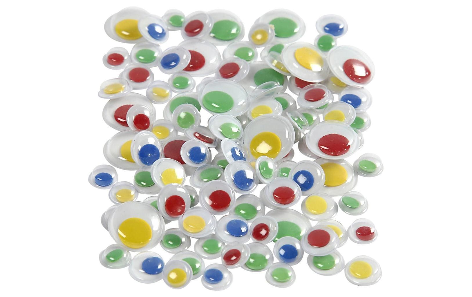 Wackelaugen 30 Stück, 8 + 10 + 14 mmWackelaugen