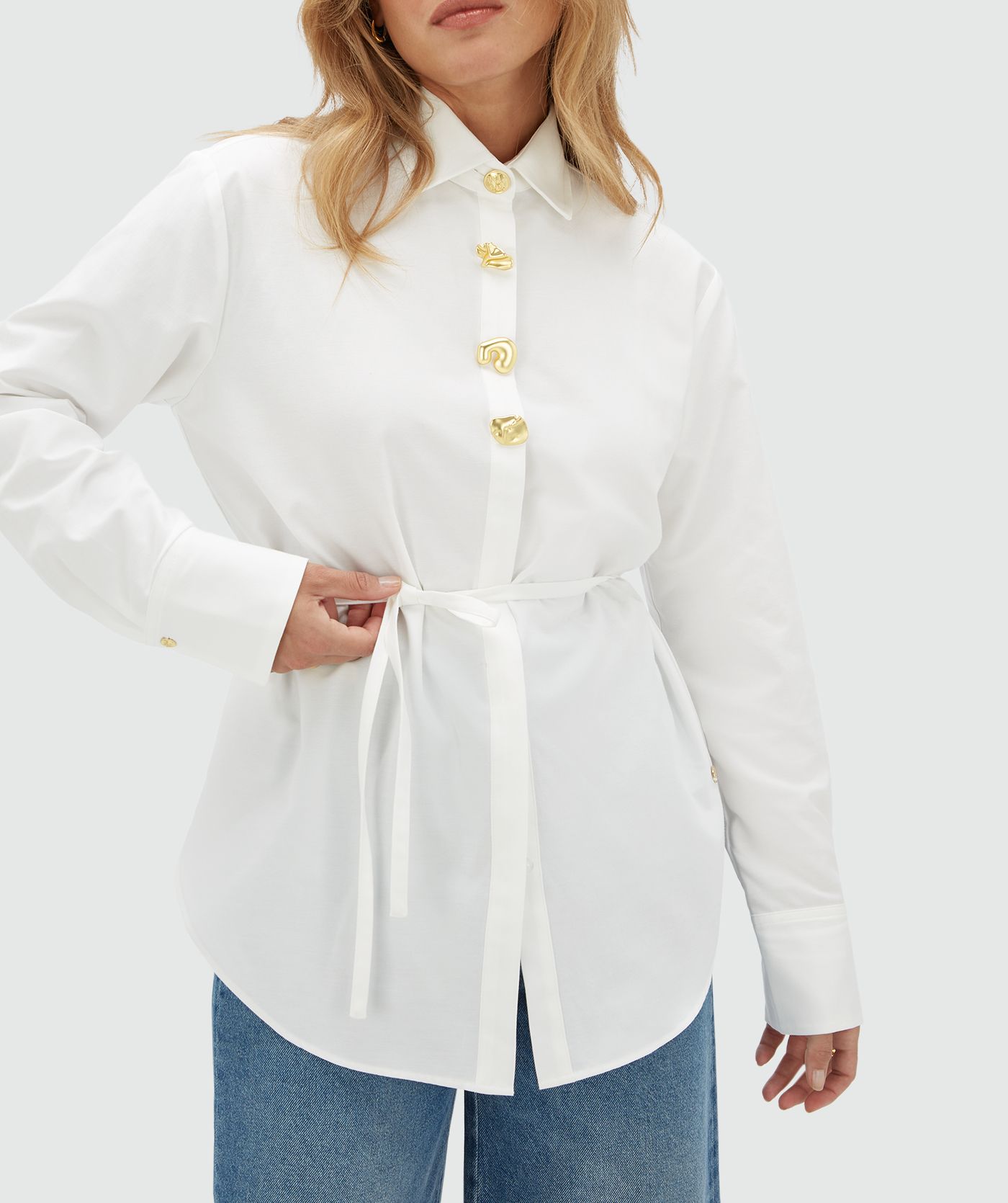 JV-CHENDA oversized blouse - off white