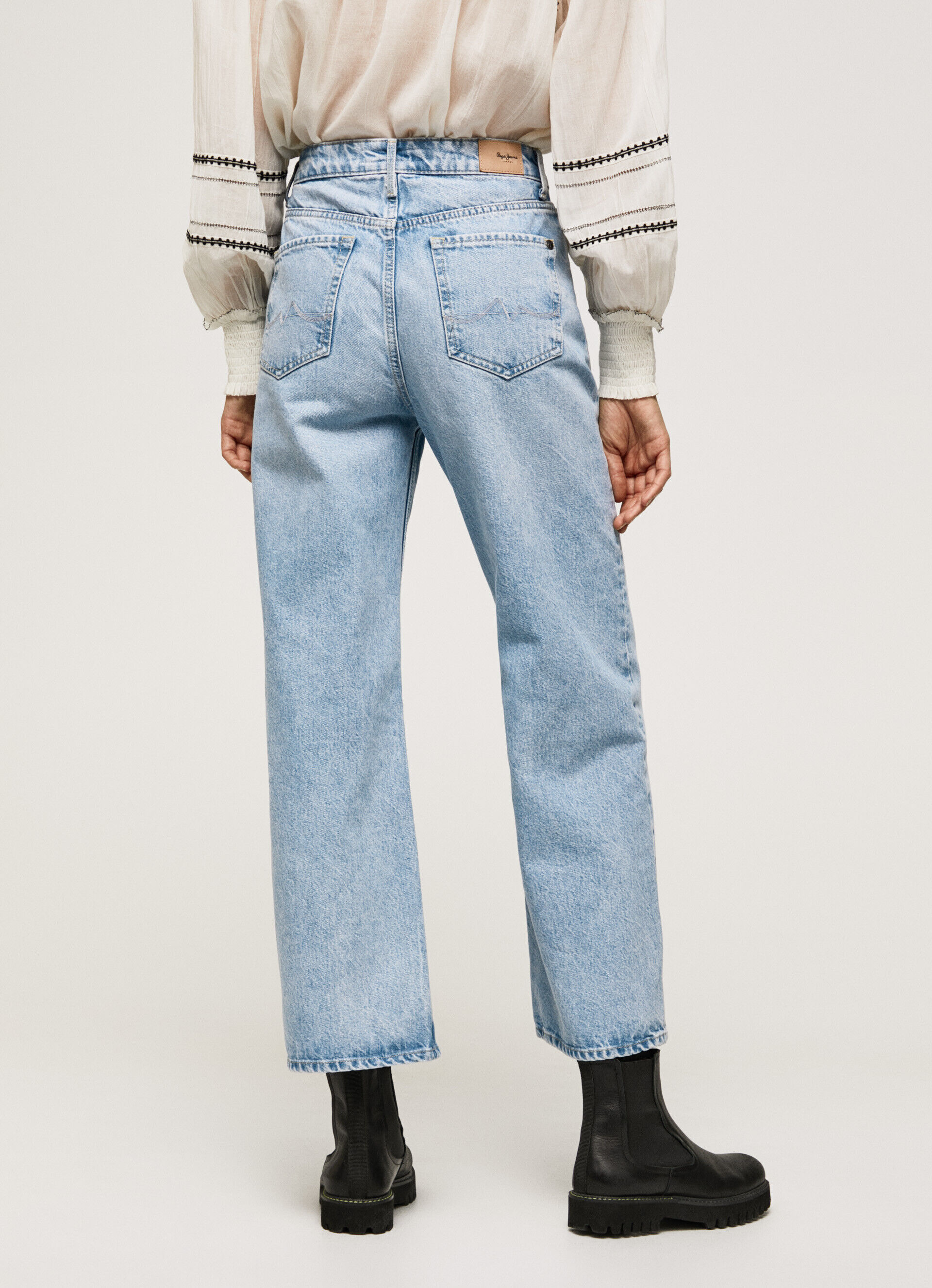 JEAN LEXA SKY FIT ANCHO TIRO ALTO - jeans