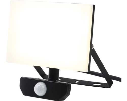 LED Sensor Spotlight 30W 3300 lm 4000K 18,5x16,5 cm zwart