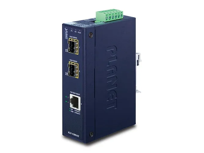 PLANET IGT-1205AT - Fibermedieomformer - GigE - 10Base-T, 100Base-TX, 1000Base-T - RJ-45 / SFP (mini-GBIC)
