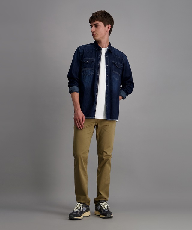 Pioneer Authentic Jeans Jeanshemd , mit abgerundetem Saum