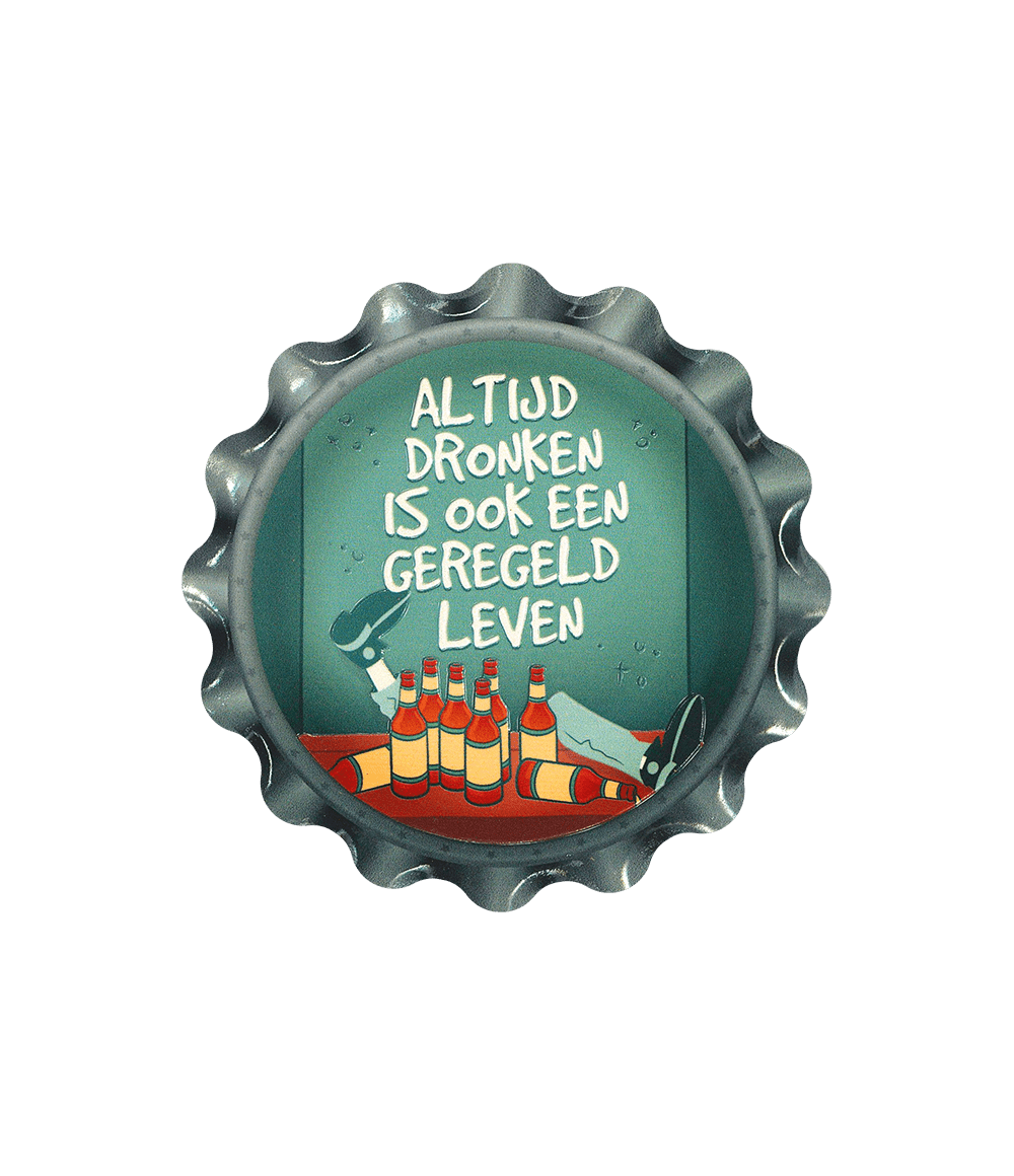 Groene Onderzetters Altijd Dronken 11cm